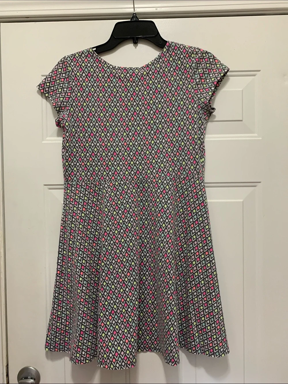 4/$10 Cat & Jack Girls Pink and Gray Geometric Knit Dress Size 14/16